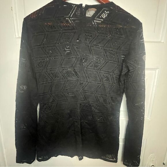& Other Stories Crocheted Long Sleeve Blouse Size 8 - Picture 8 of 10